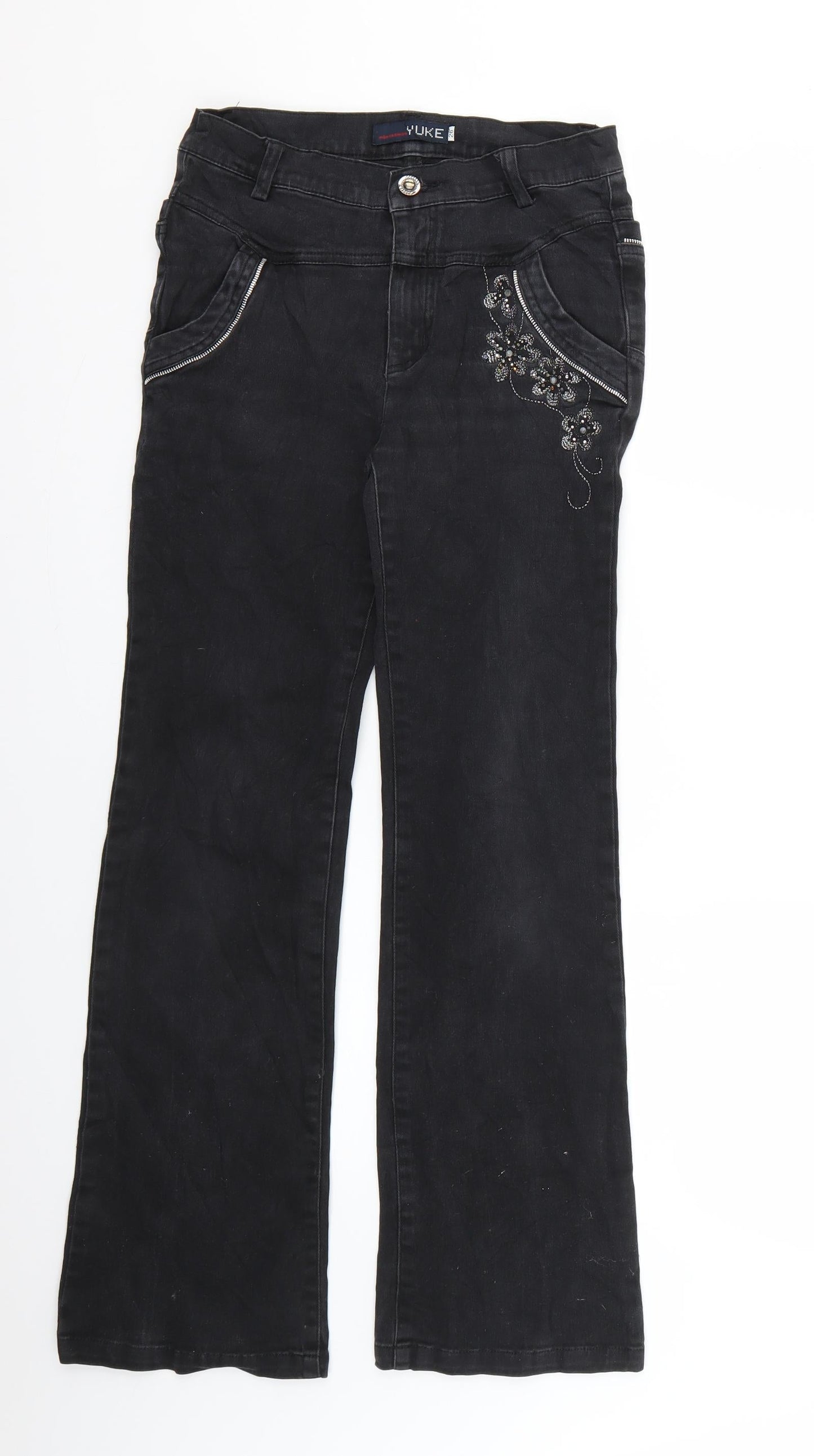 yuke Mens Black   Skinny Jeans Size 26 L28 in
