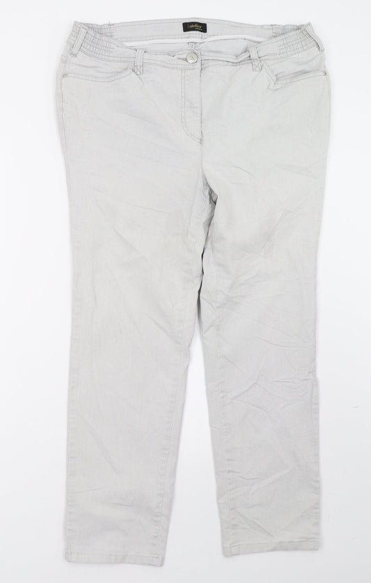 Atelier Womens Grey   Straight Jeans Size 38 L29 in