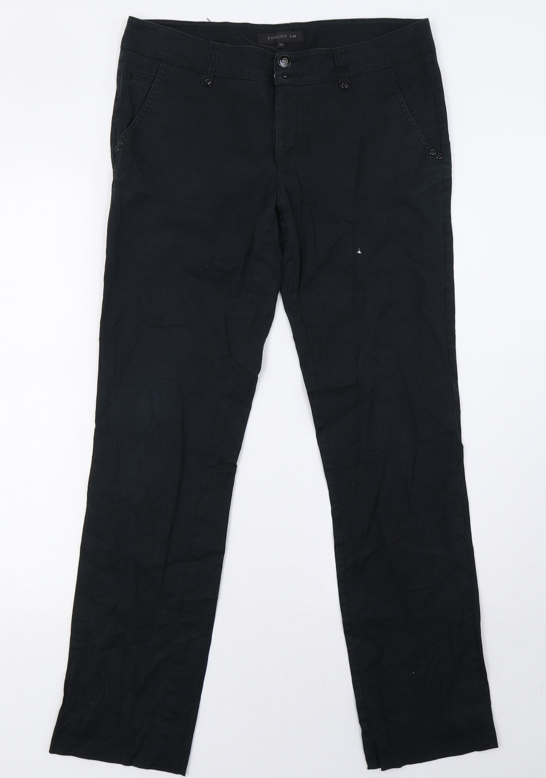 stockh lm Womens Black   Trousers  Size 12 L31 in
