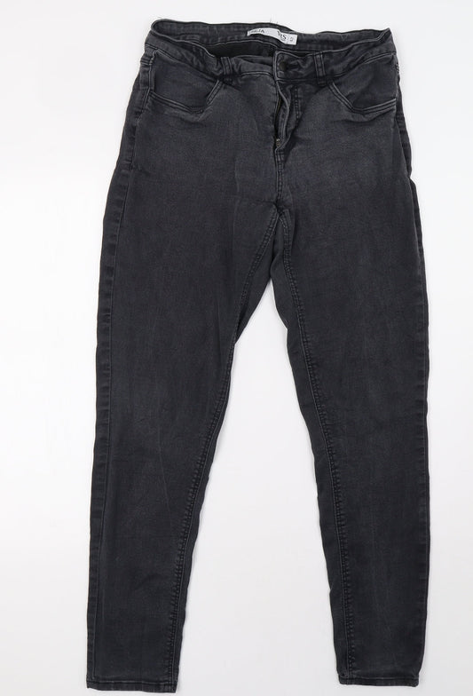 freja Womens Grey  Denim Straight Jeans Size 12 L30 in