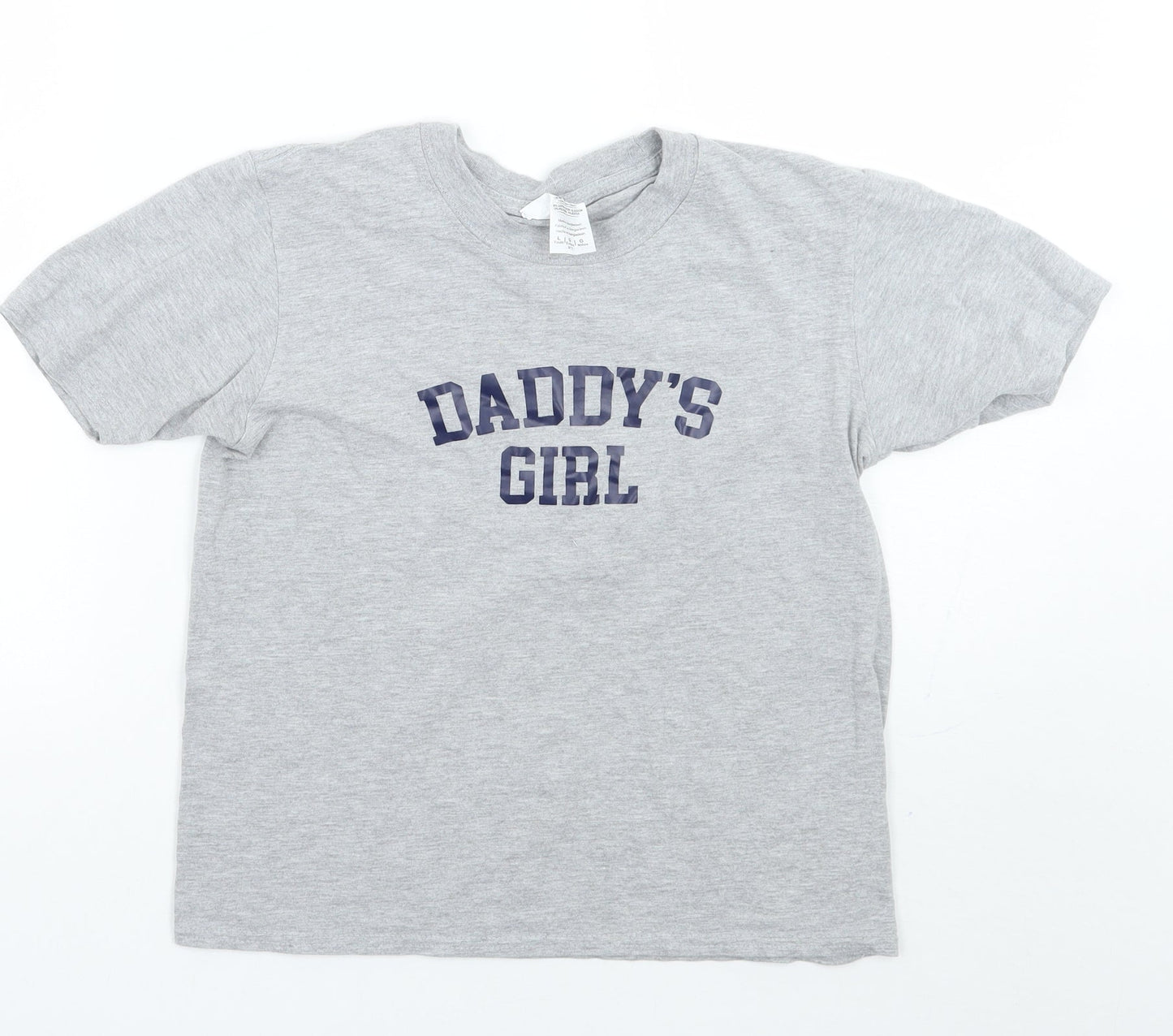 Gildan Girls Grey   Basic T-Shirt Size L