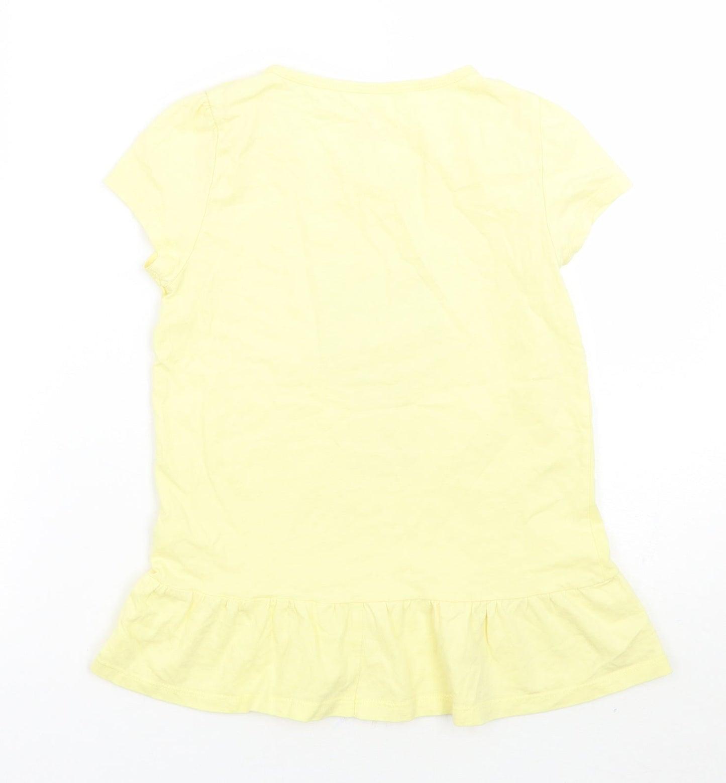 H&M Girls Yellow   Basic T-Shirt Size 9 Years