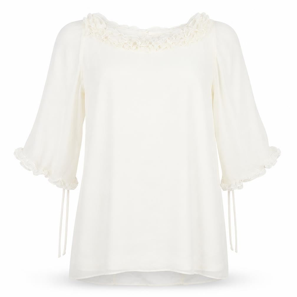 A wear Womens White   Basic Blouse Size 10