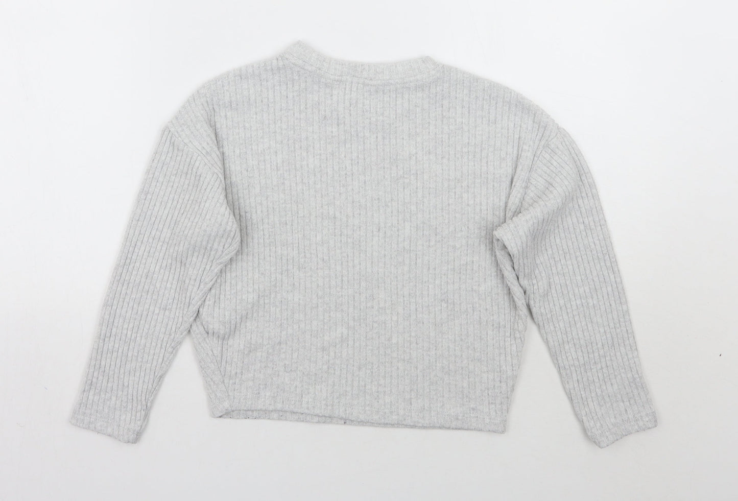 H&M Girls Grey   Pullover Jumper Size 13 Years