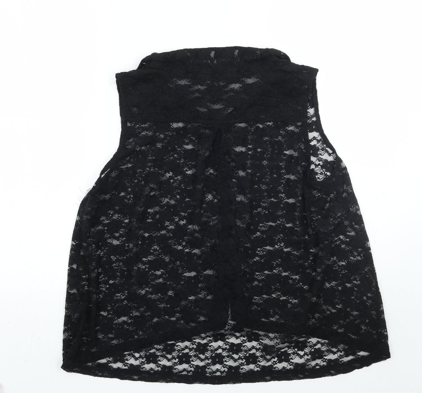 H&M Womens Black   Basic Button-Up Size 16
