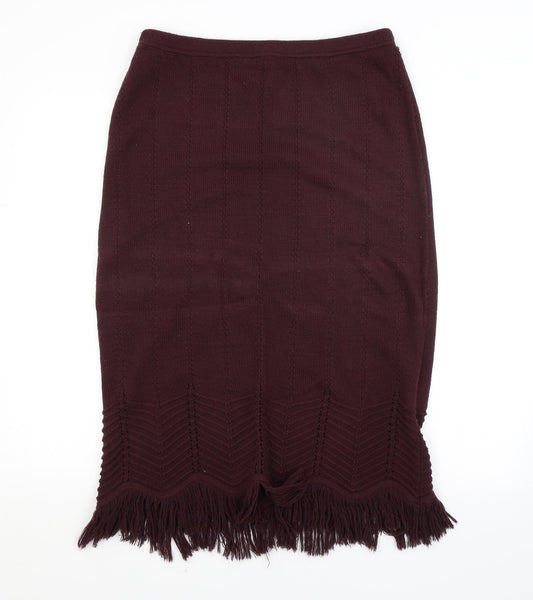 TRUWORTHS Womens Purple Argyle/Diamond  Straight & Pencil Skirt Size 8