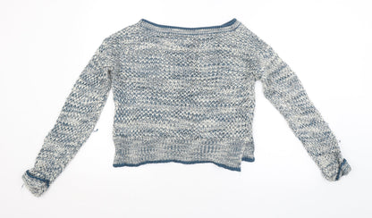 Back view of Atmosphere women’s blue jumper, size UK 12