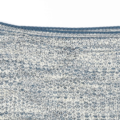 Close-up detail of Atmosphere women’s blue jumper, size UK 12