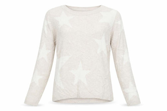 Marks & Spencer Womens Beige Geometric  Pullover Jumper Size 10