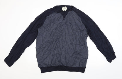 Additional front view of Easy men’s blue jumper, size M
