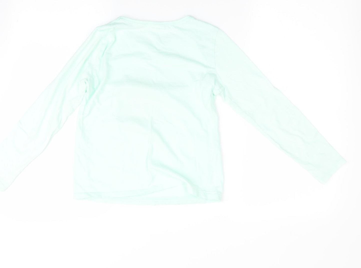 Preworn Girls Green Solid   Pyjama Top   - Avo Great Day