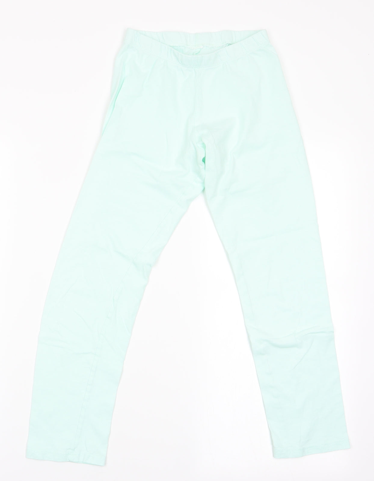 Preworn Girls Green Solid   Pyjama Pants