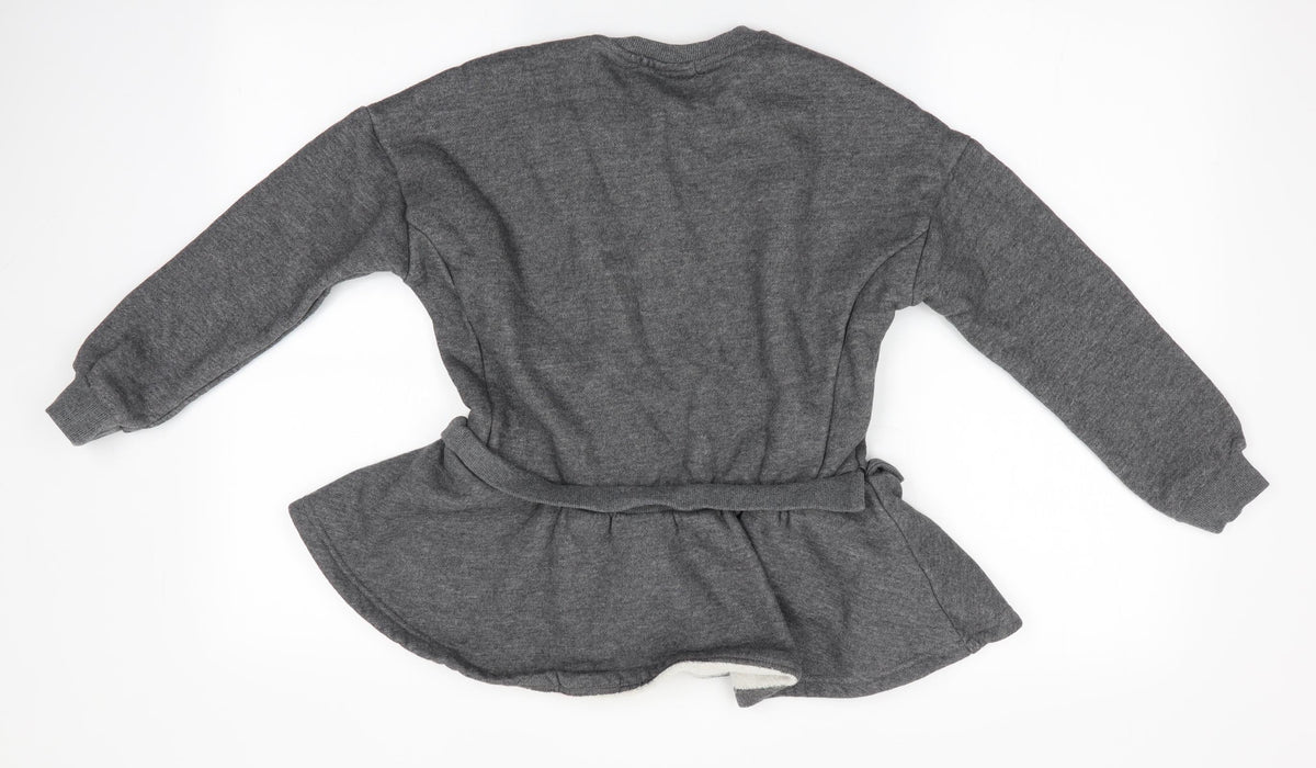 After a long time you will Girls Grey   Pullover Sweatshirt Size 11-12 Years  - Bateau 1