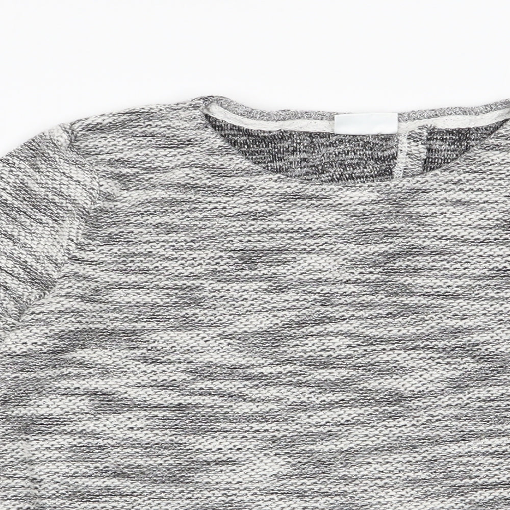 Florence and Fred Girls Grey   Pullover Jumper Size 10-11 Years  - Subtle glitter effect & back lace details