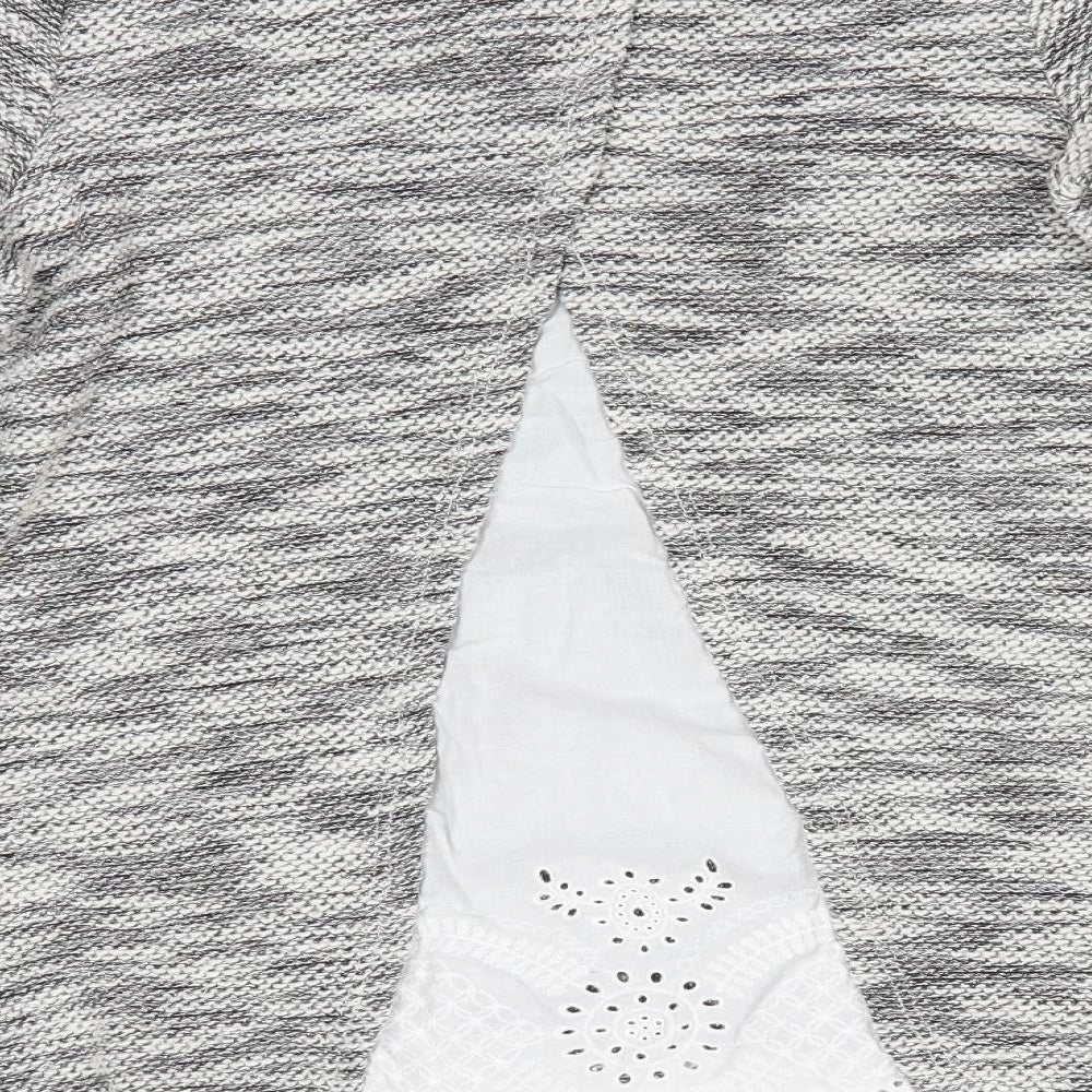 Florence and Fred Girls Grey   Pullover Jumper Size 10-11 Years  - Subtle glitter effect & back lace details