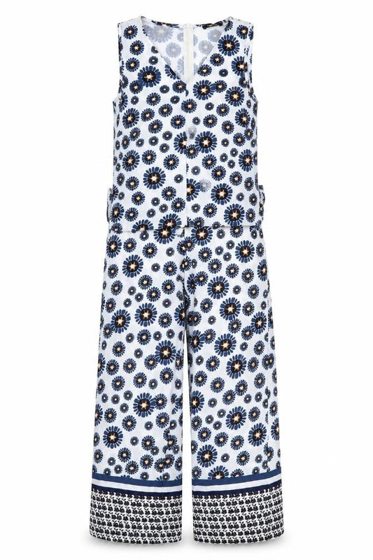 Talco Womens Blue Floral  Jumpsuit One-Piece Size S L25 in