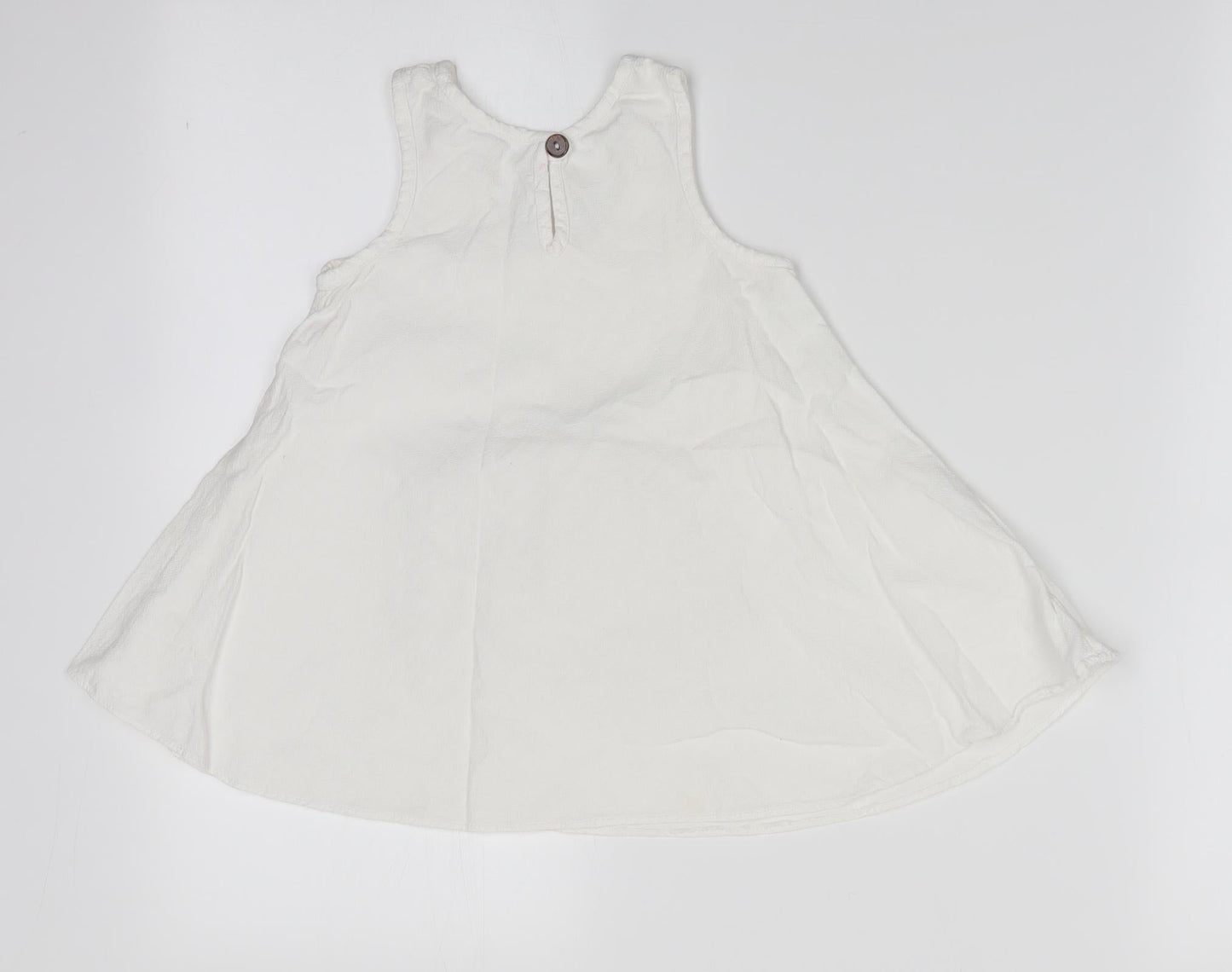 Preworn Girls White Animal Print  A-Line