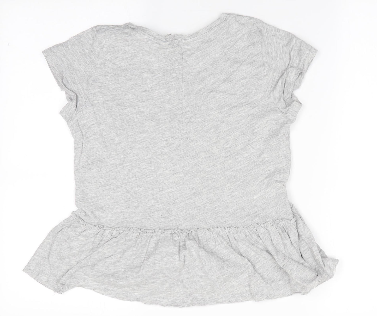 H&M Girls Grey   Basic T-Shirt Size 9-10 Years