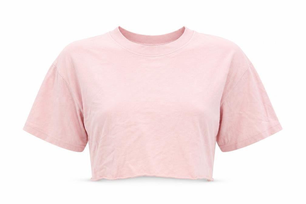 Topshop Womens Pink   Cropped T-Shirt Size 6