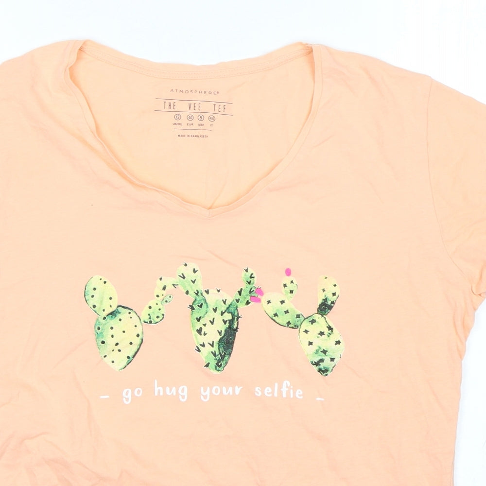 Atmosphere Womens Pink   Basic T-Shirt Size 12