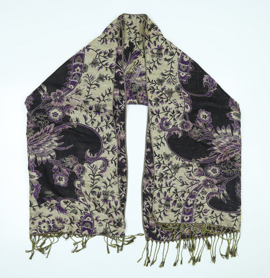 Preworn Womens Gold Floral   Scarf