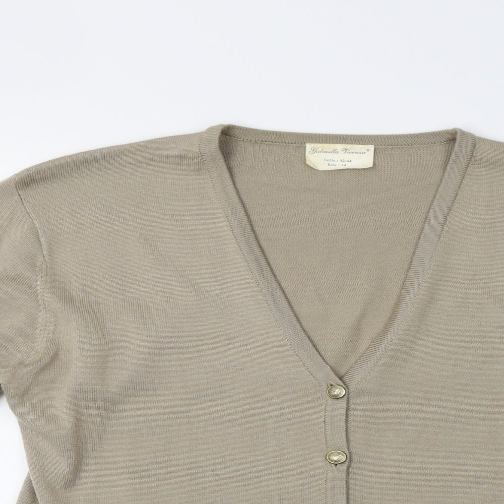 Gabriella Vicenza Womens Beige   Cape Jumper Size 14