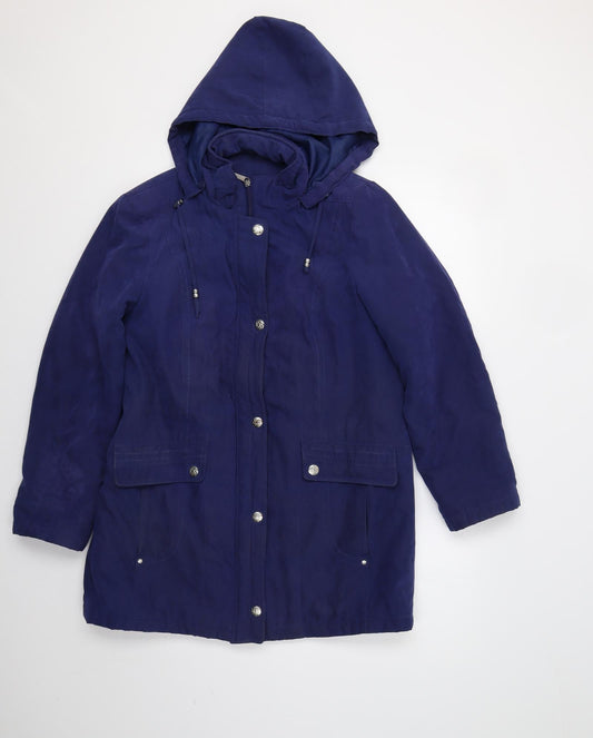 Bm Collection  Womens Blue   Parka Jacket Size S