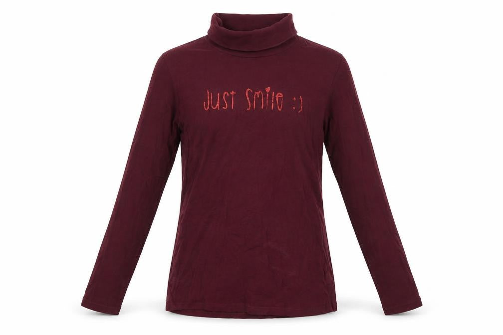Vertbaudet Girls Purple   Basic T-Shirt Size 14 Years  - Smile