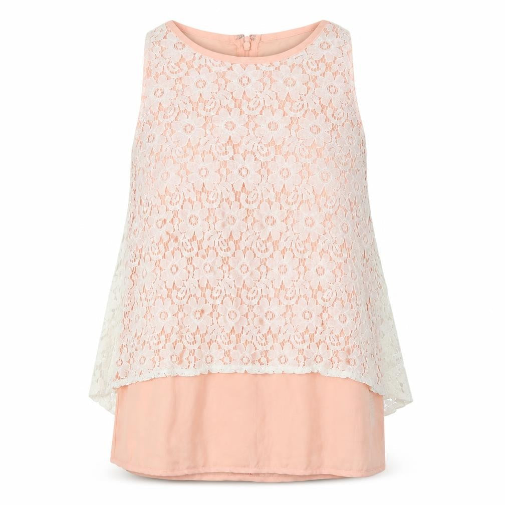 Apricot Womens Pink Floral  Basic Blouse Size 8