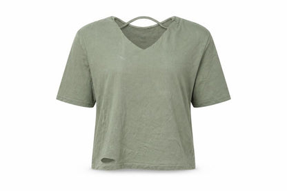 Front view of New Look girls’ green basic blouse, size 14, years
