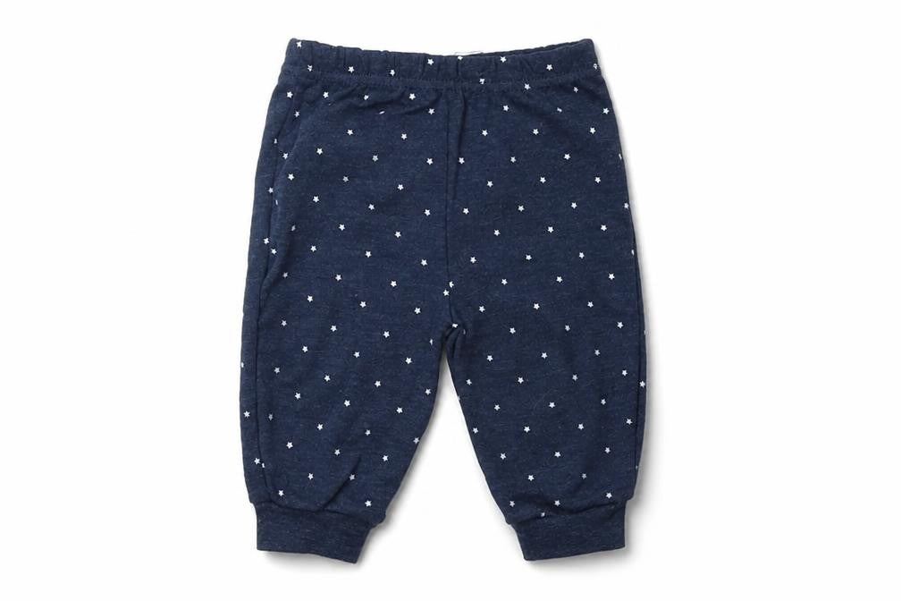 Sterling Baby Baby Blue   Jogger Leggings Size 0-3 Months  - Star Print