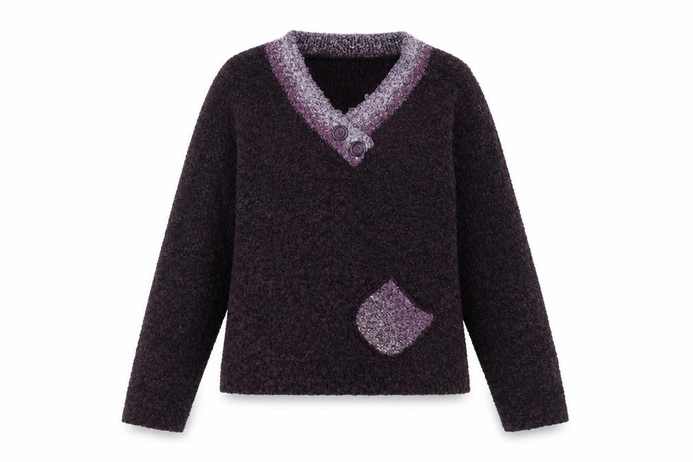 Casamia Womens Purple Pullover Jumper Size S