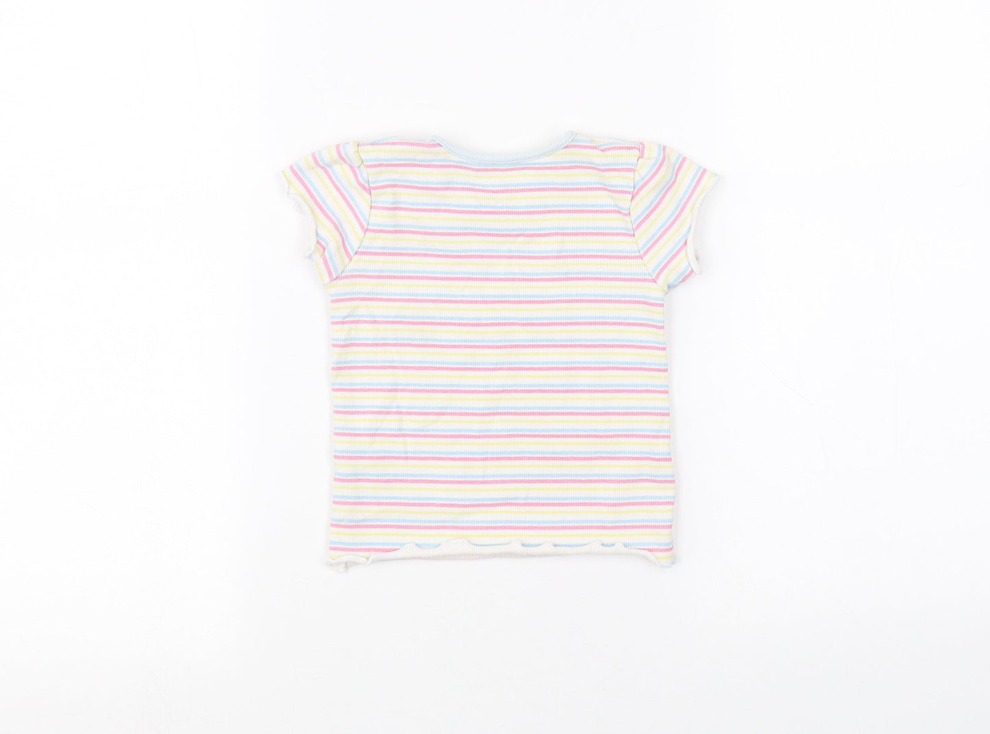Primark Baby White Striped  Basic T-Shirt Size 18-24 Months