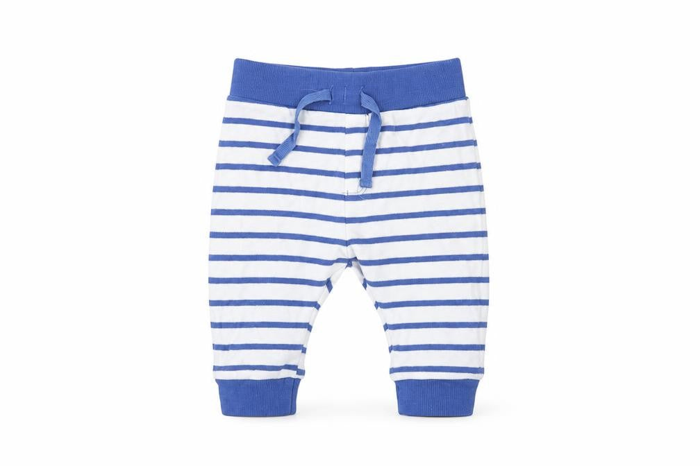 Mothercare Baby White Striped  Sweatpants Trousers Size 3-6 Months