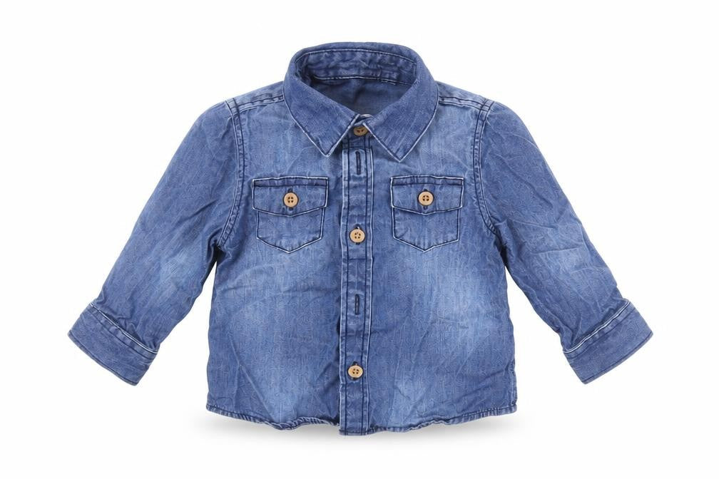 Matalan Baby Blue   Basic Button-Up Size 3-6 Months