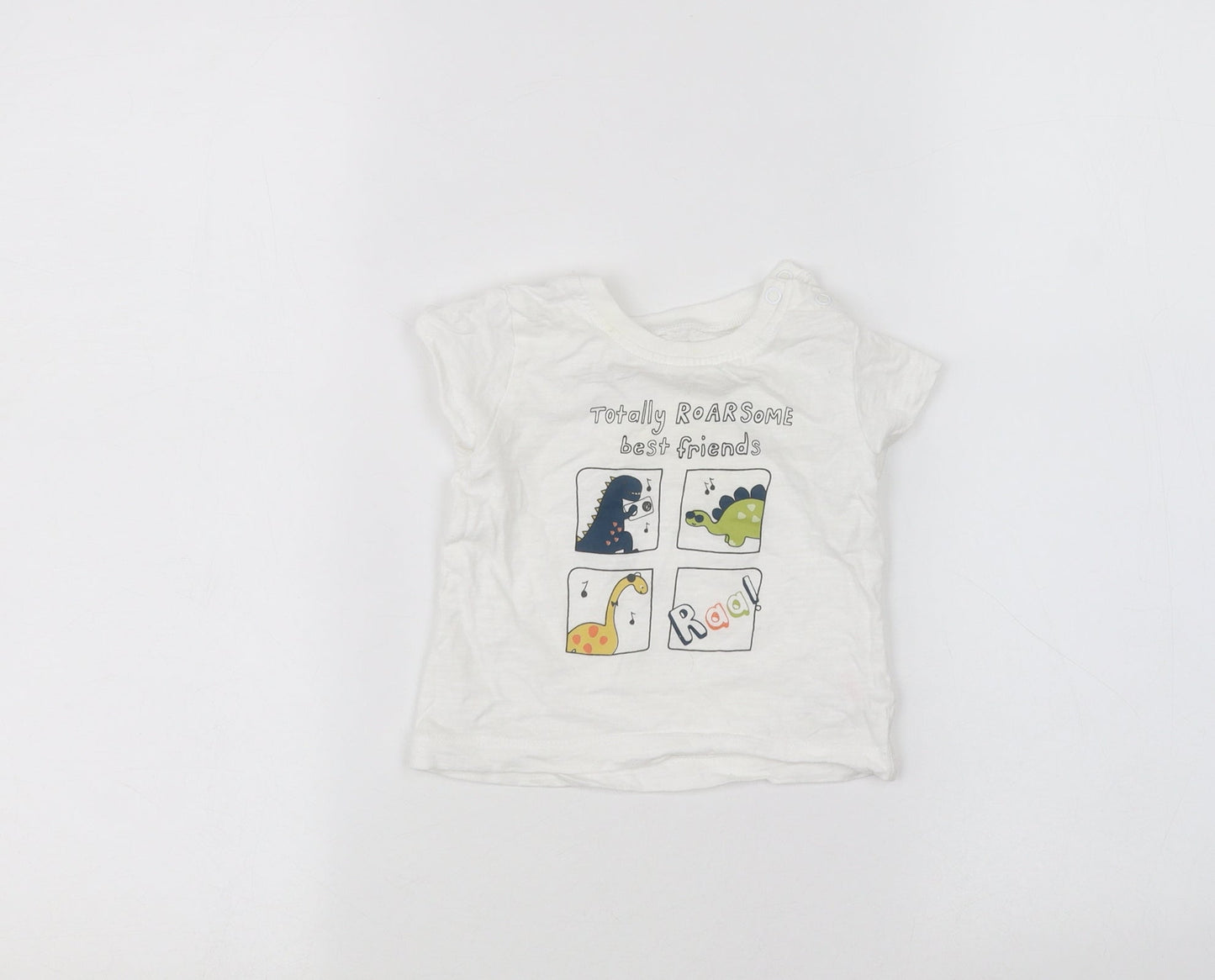 Matalan Baby White   Basic T-Shirt Size 3-6 Months