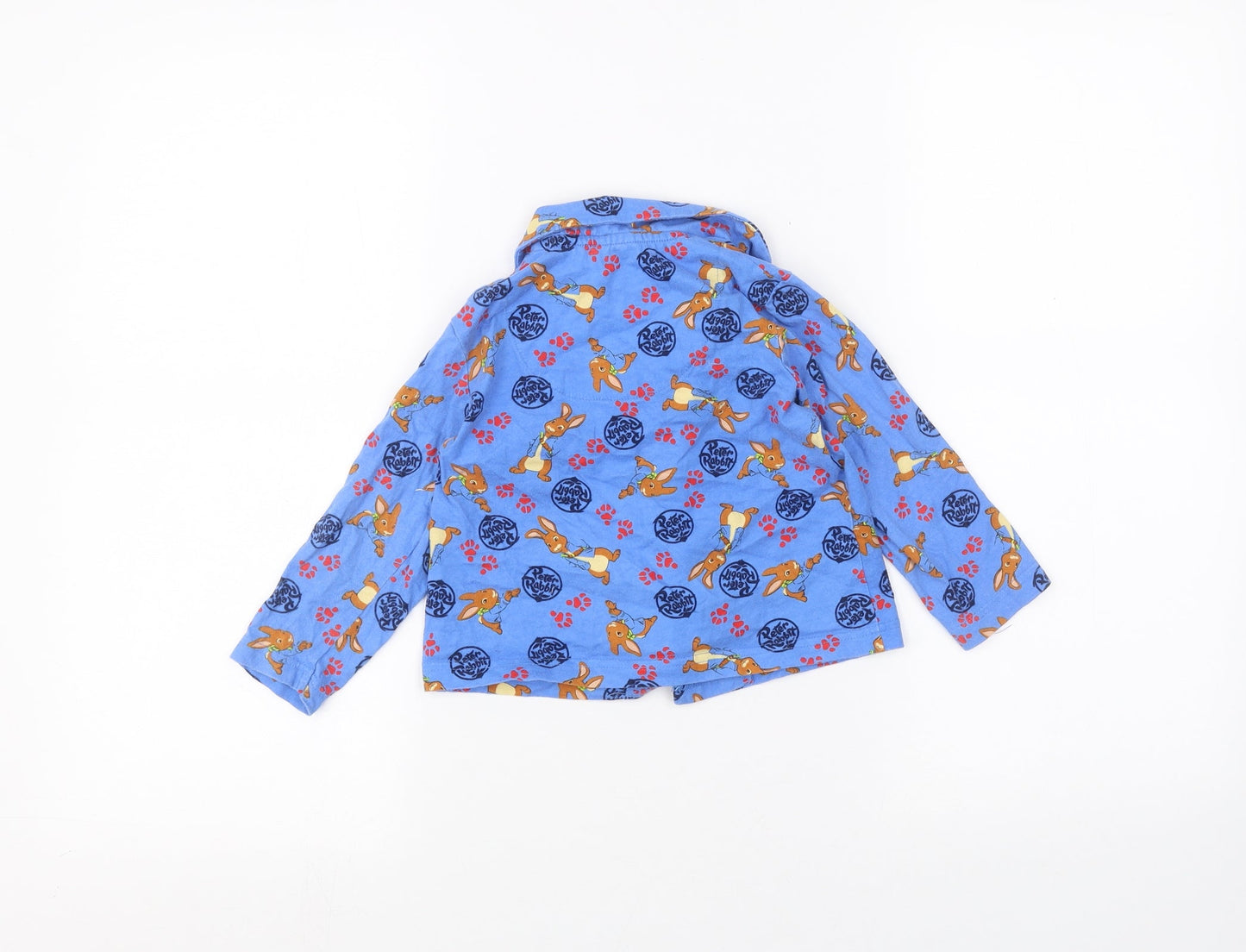 George Baby Blue   Basic Button-Up Size 12-18 Months  - peter rabbit