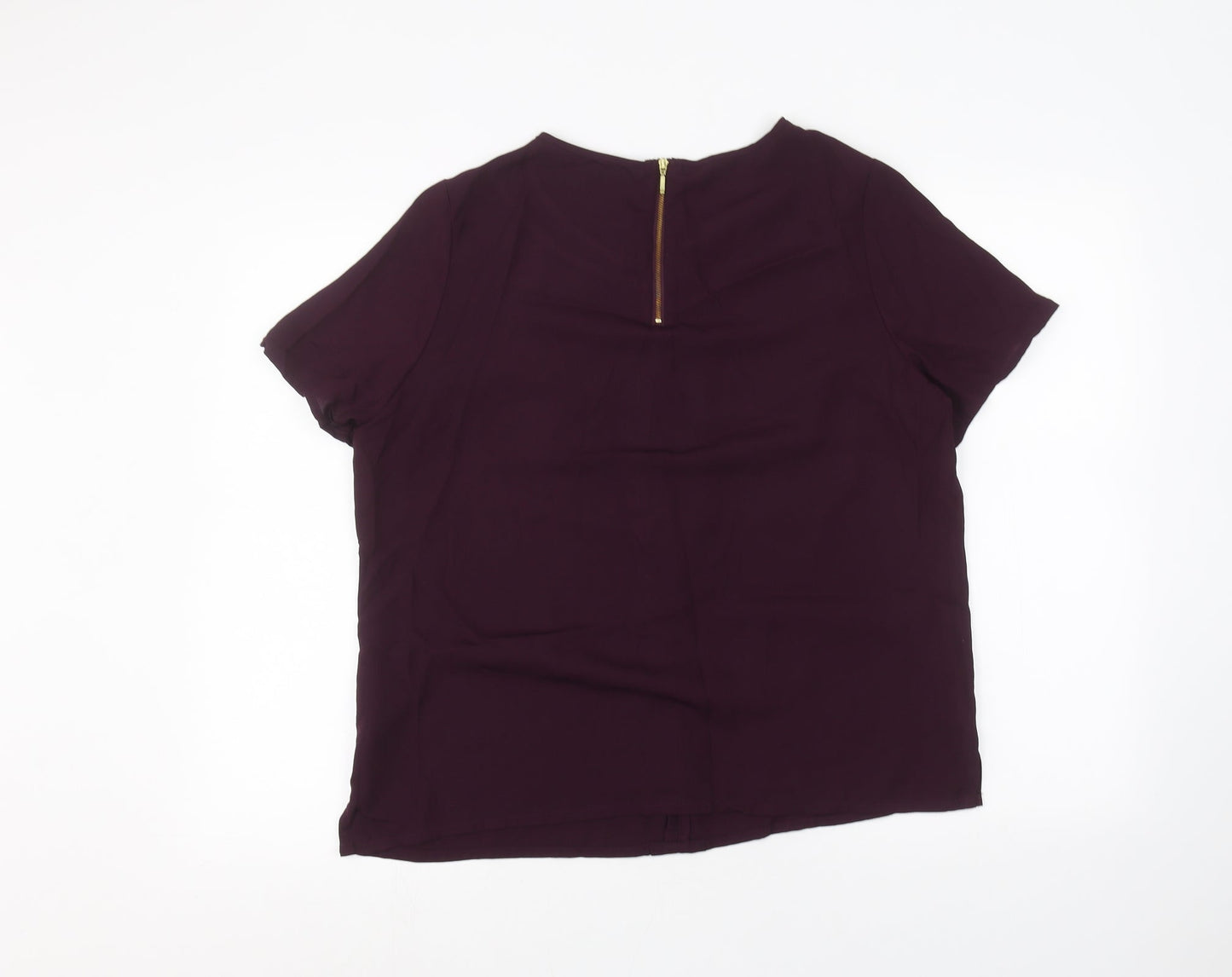 Preworn Womens Purple   Basic T-Shirt Size 16