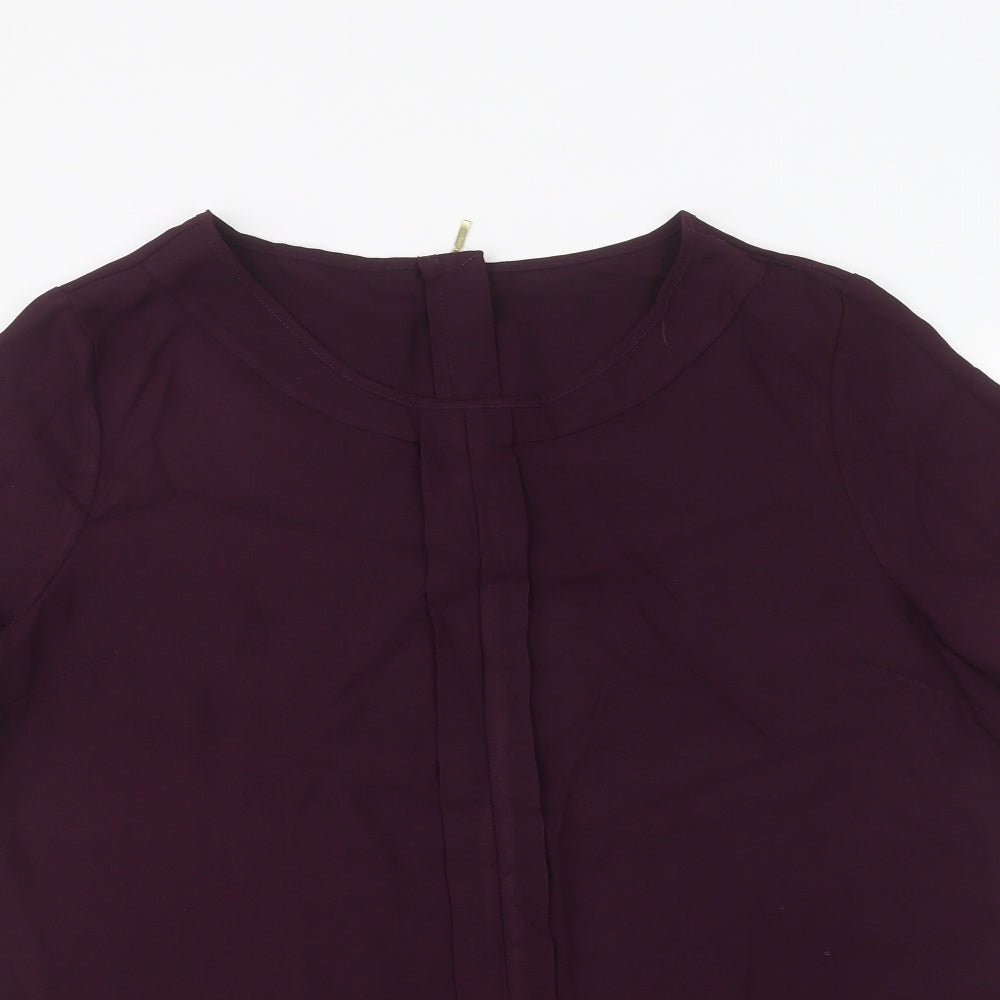Preworn Womens Purple   Basic T-Shirt Size 16