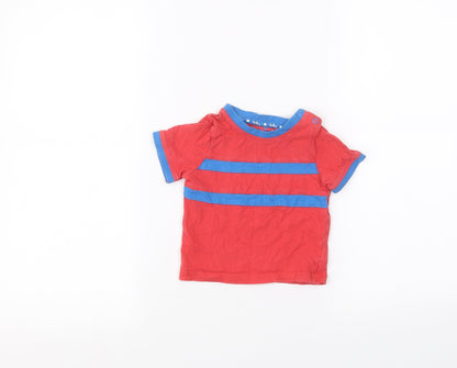 Additional front view of Tu Baby Red Basic T-Shirt, size 6-9, Months