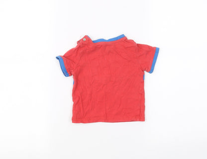 Back view of Tu Baby Red Basic T-Shirt, size 6-9, Months