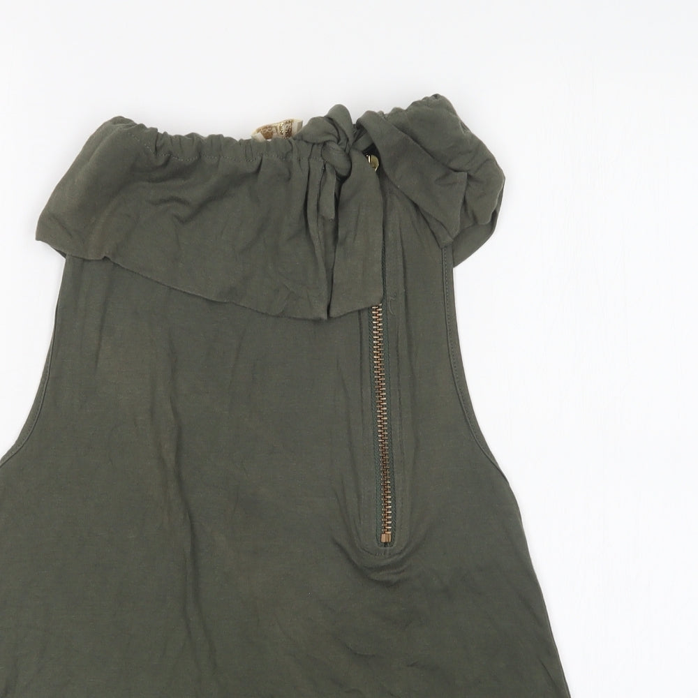 DOCEFLOR Womens Green   Basic T-Shirt Size M