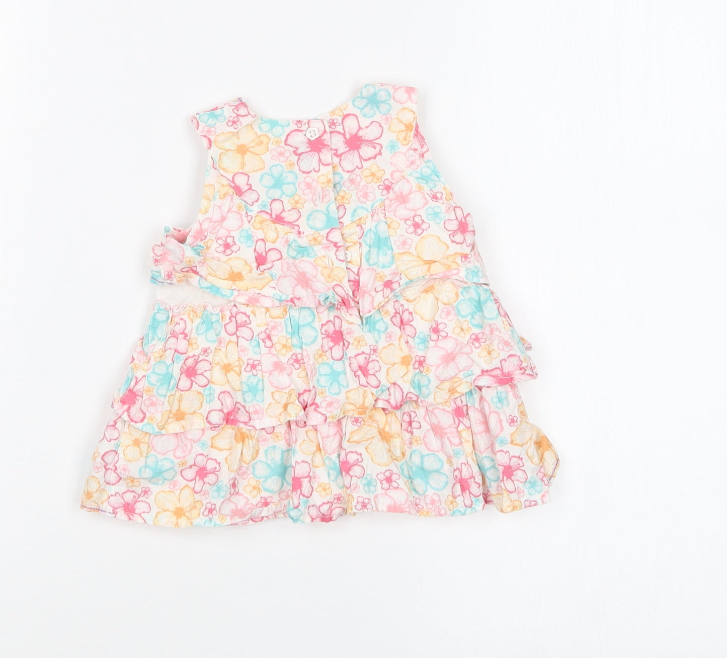 Mothercare Girls Multicoloured Floral  Basic T-Shirt Size 3-6 Months