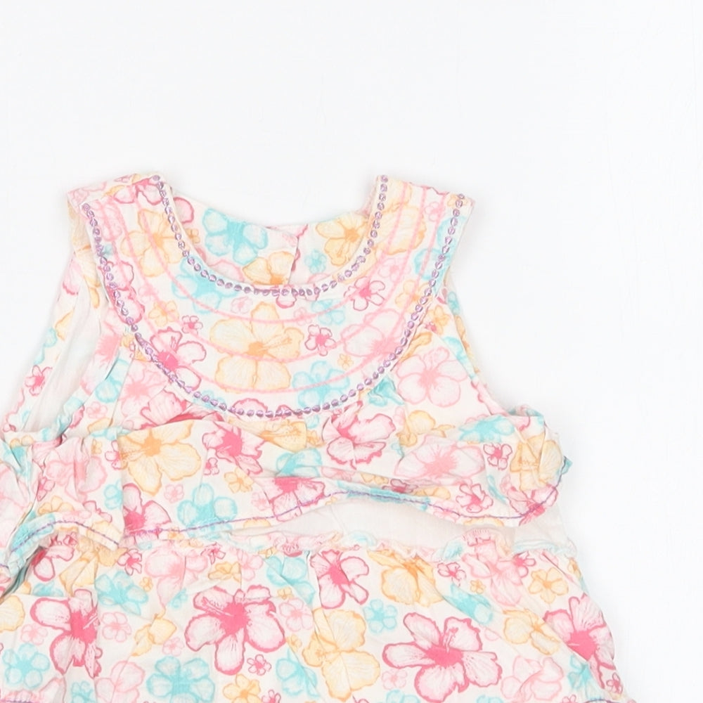Mothercare Girls Multicoloured Floral  Basic T-Shirt Size 3-6 Months