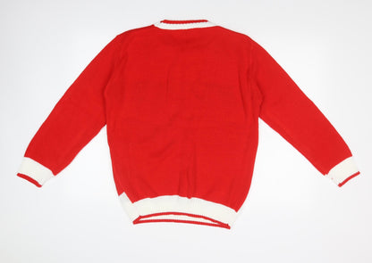 GAZELLE Womens Red   Pullover Sweatshirt Size M  - CHRISTMAS