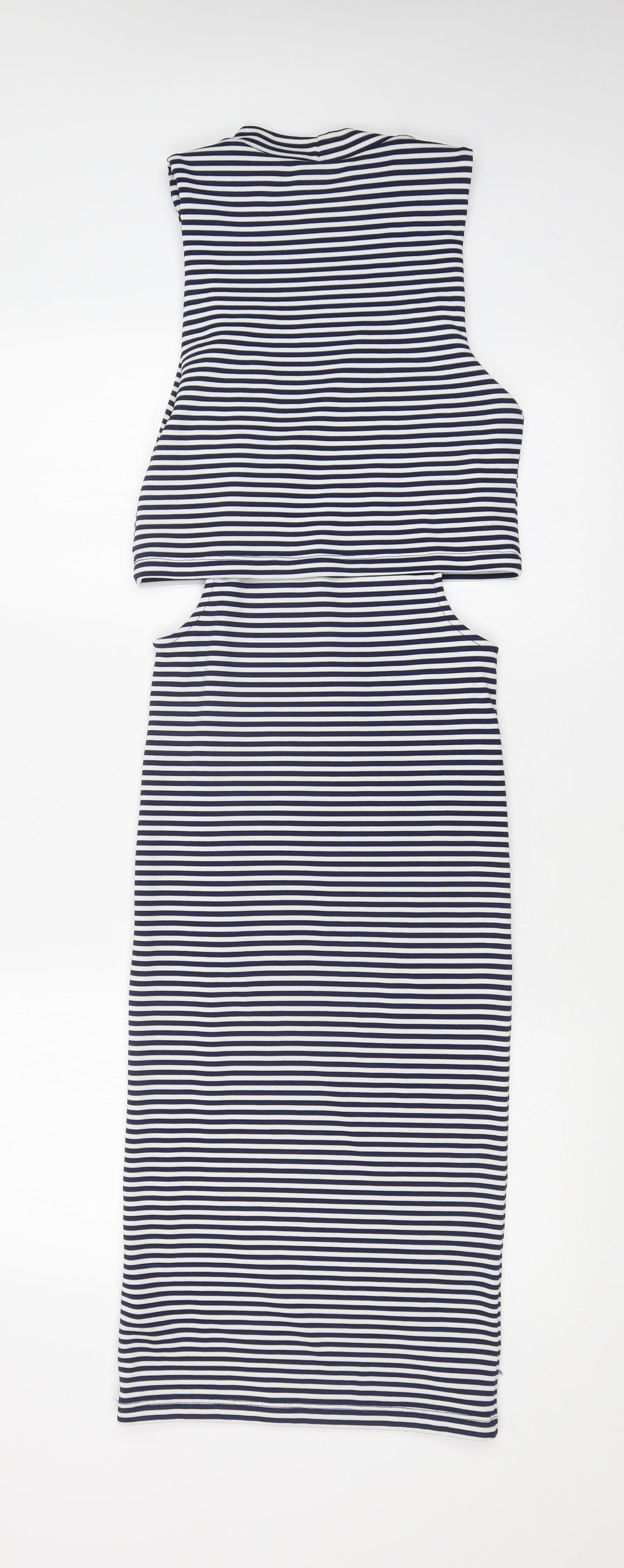 Topshop Womens Multicoloured Striped  Bodycon  Size 8