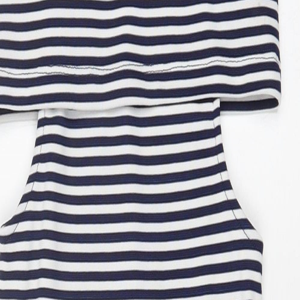 Topshop Womens Multicoloured Striped  Bodycon  Size 8