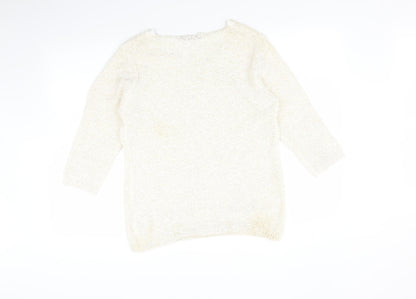 Bonmarché s Womens White Pullover Jumper Size M