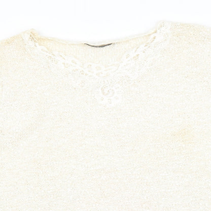 Bonmarché s Womens White Pullover Jumper Size M
