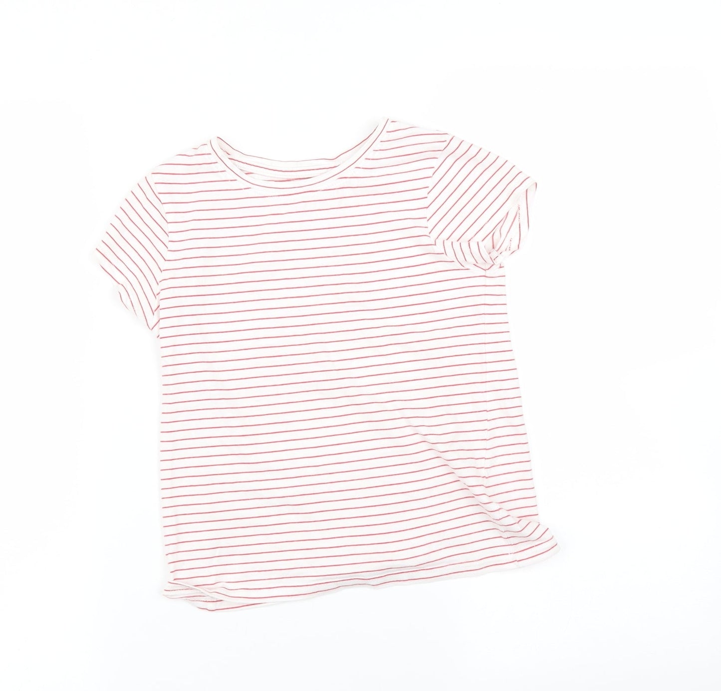 NEXT Girls Red Striped  Basic T-Shirt Size 8 Years